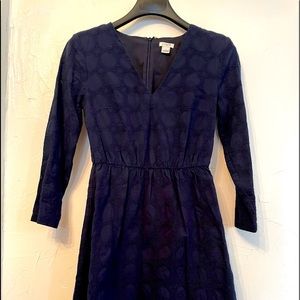 J. Crew Navy Blue Lace V-neck Dress Size 00